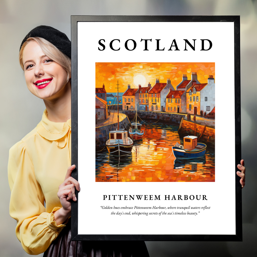 Pittenweem Harbour - Framed Poster Print