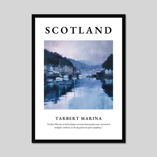 Tarbert Marina - Framed Poster Print