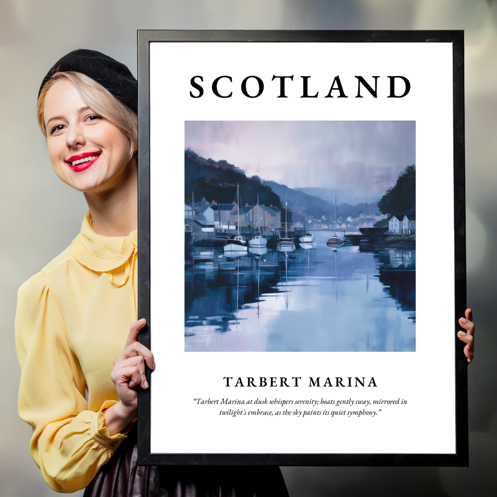 Tarbert Marina - Framed Poster Print