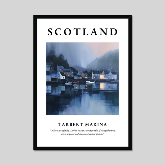 Tarbert Marina - Framed Poster Print