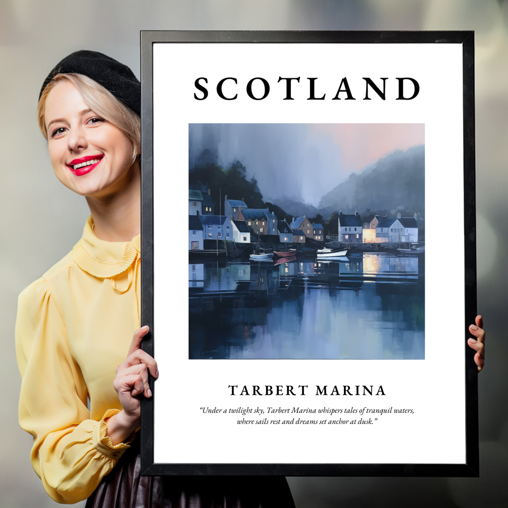 Tarbert Marina - Framed Poster Print