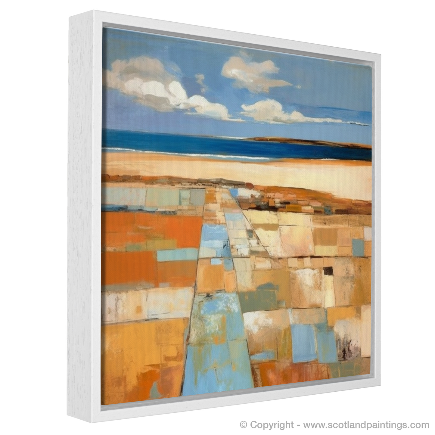 Scottish Shores Reimagined: An Abstract Impression of Gullane Beach