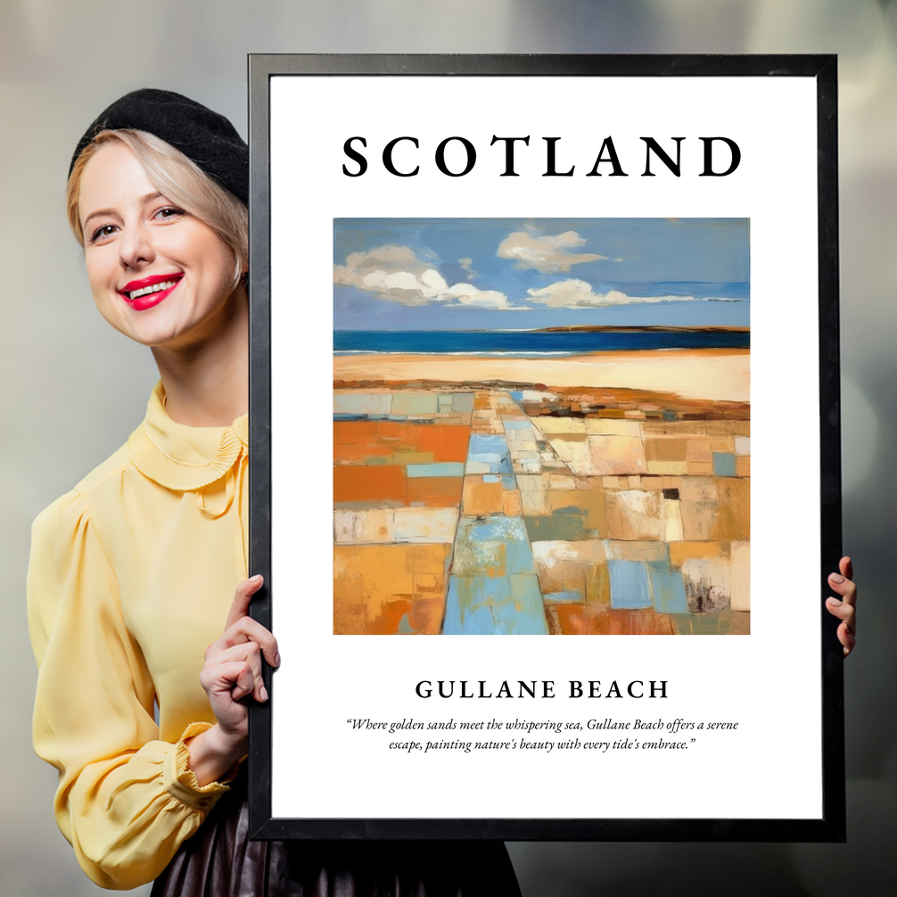 Gullane Beach - Framed Poster Print