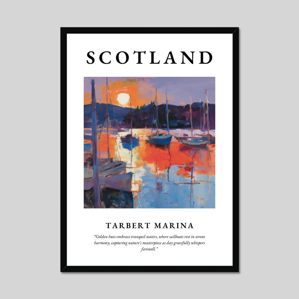 Tarbert Marina - Framed Poster Print