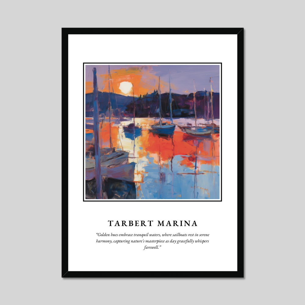 Tarbert Marina - Framed Poster Print