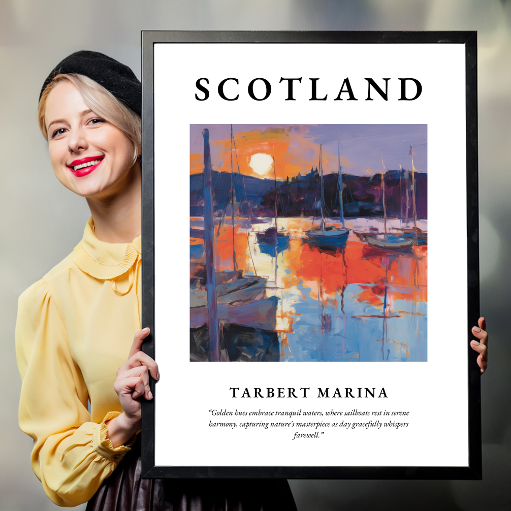 Tarbert Marina - Framed Poster Print