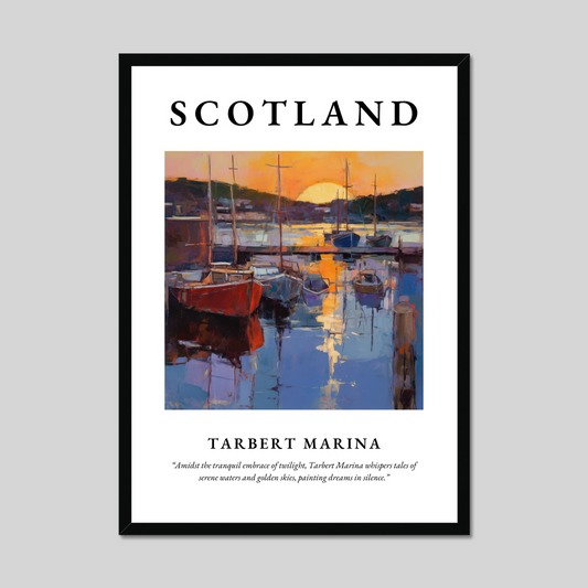 Tarbert Marina - Framed Poster Print