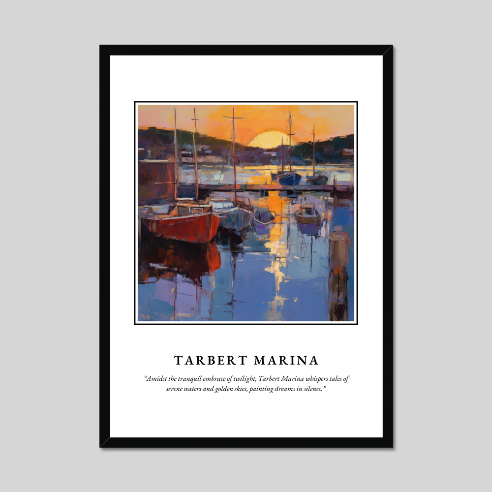 Tarbert Marina - Framed Poster Print