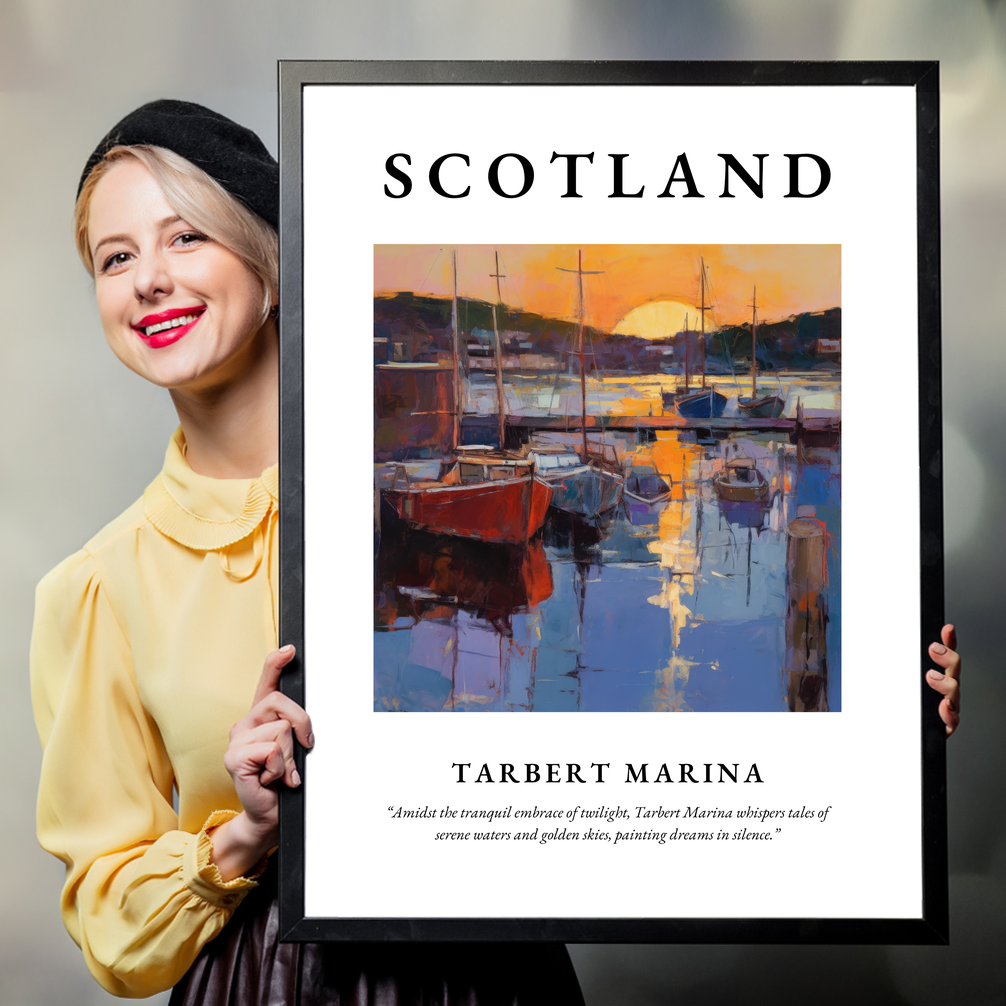 Tarbert Marina - Framed Poster Print