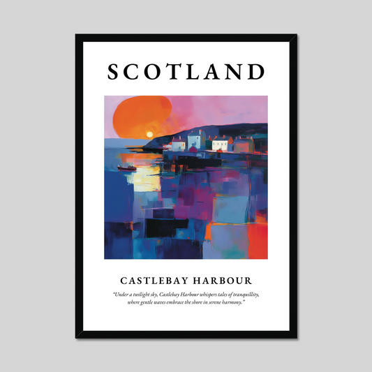 Castlebay Harbour - Framed Poster Print