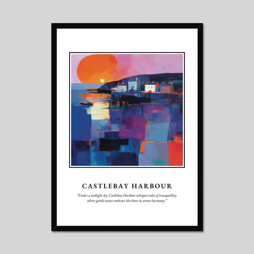 Castlebay Harbour - Framed Poster Print