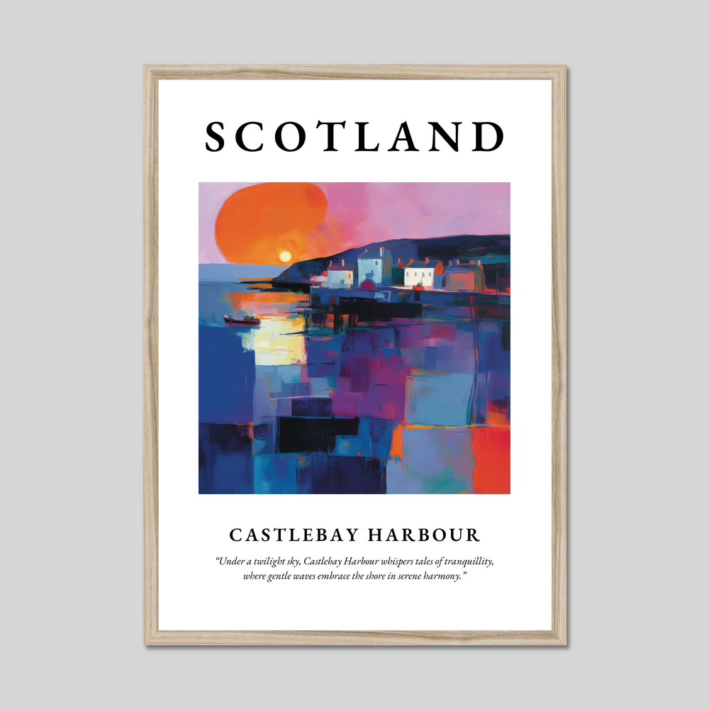 Castlebay Harbour - Framed Poster Print