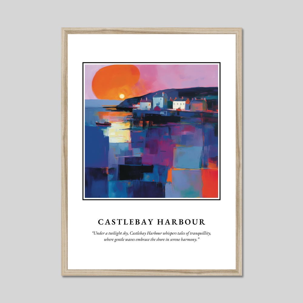 Castlebay Harbour - Framed Poster Print