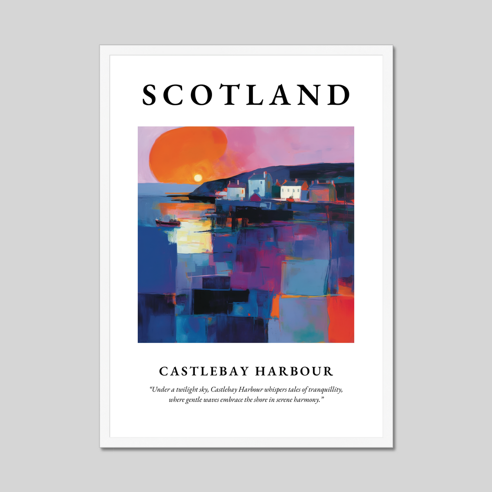 Castlebay Harbour - Framed Poster Print