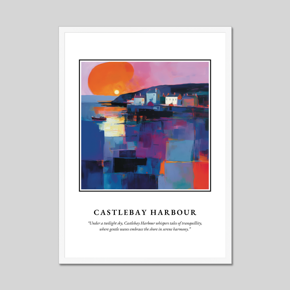 Castlebay Harbour - Framed Poster Print