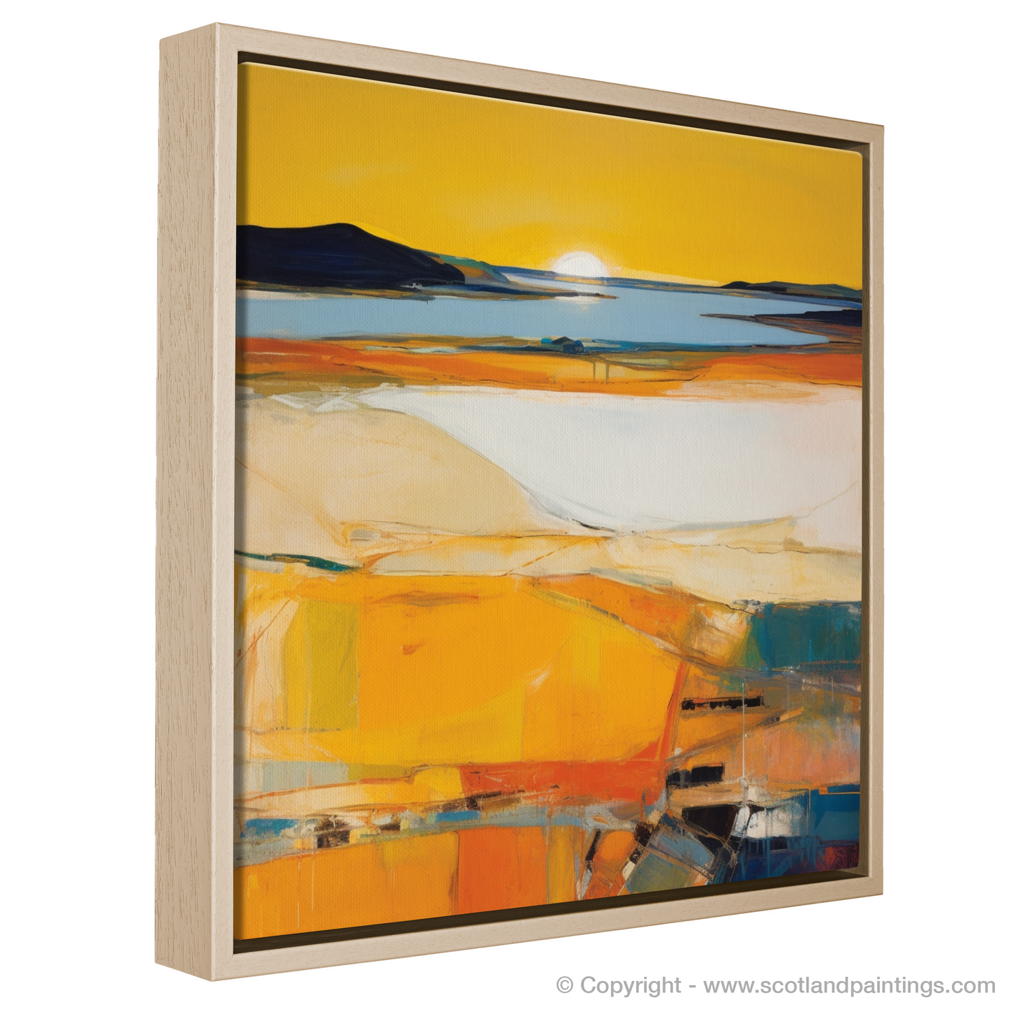 Golden Symphony: An Abstract Impressionist Ode to Traigh Mhor