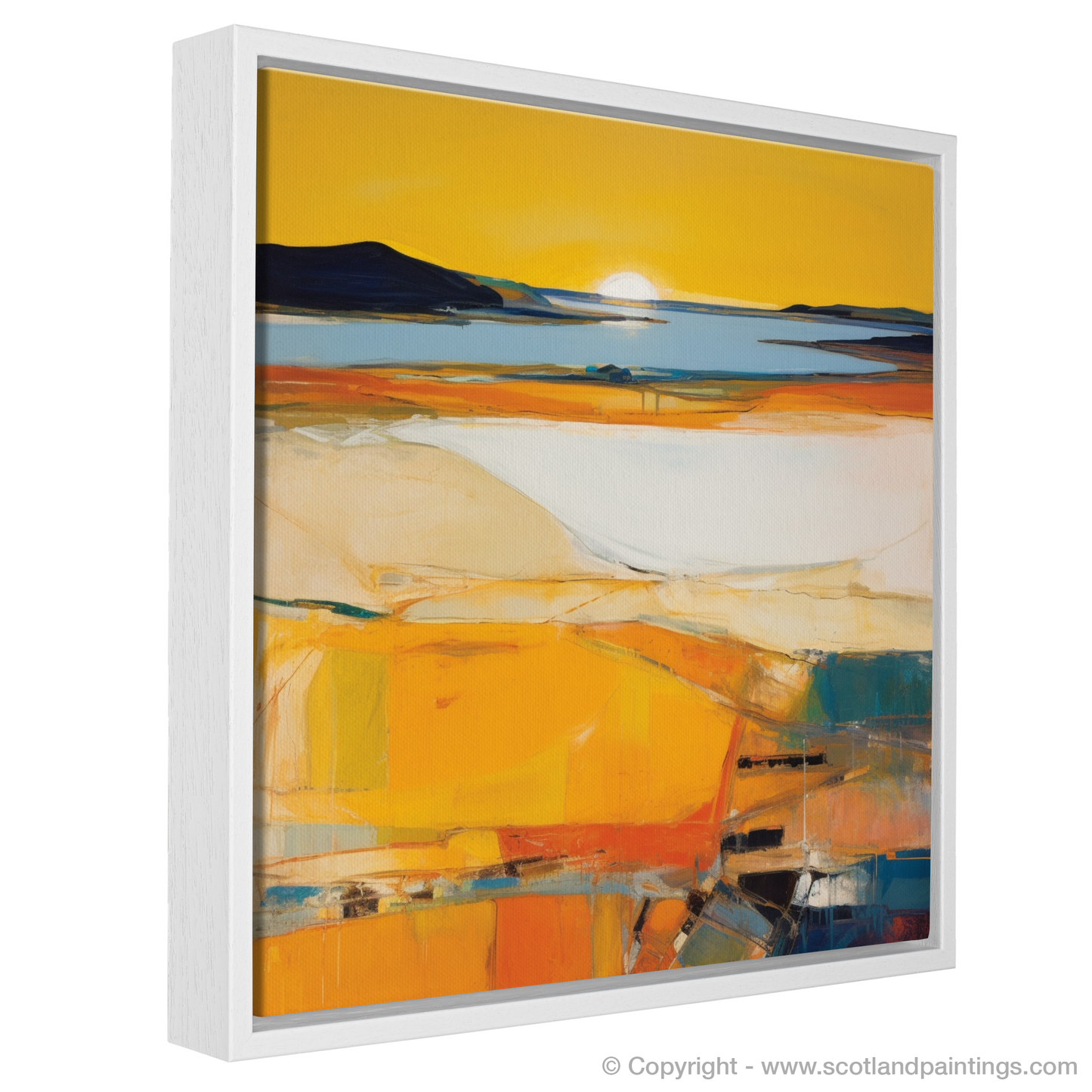 Golden Symphony: An Abstract Impressionist Ode to Traigh Mhor