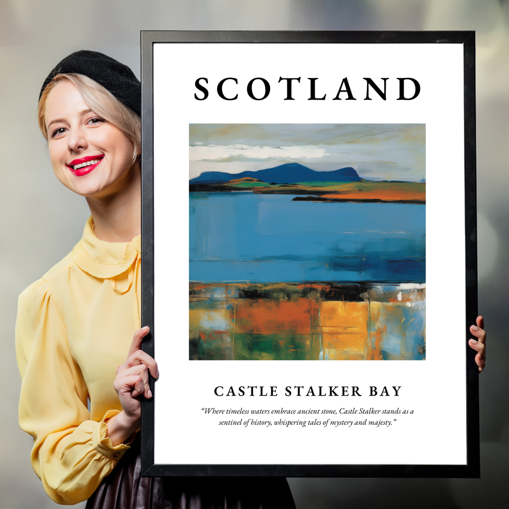 Castle Stalker Bay - Framed Poster Print