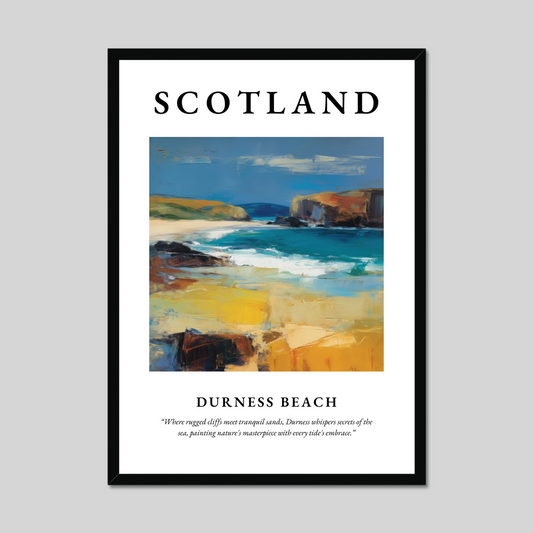 Durness Beach - Framed Poster Print