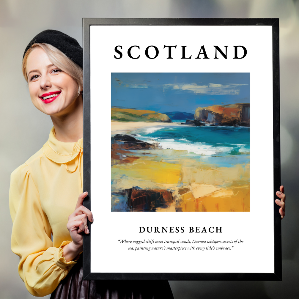 Durness Beach - Framed Poster Print