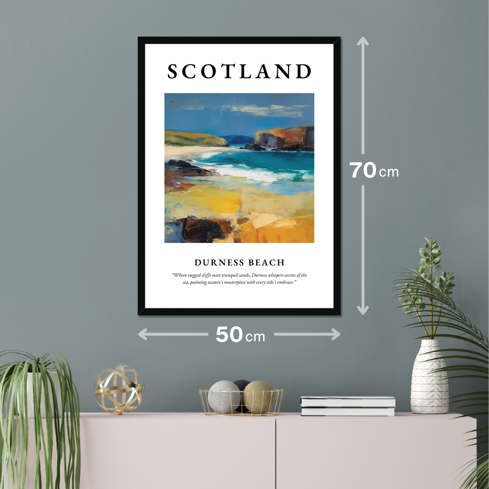 Durness Beach - Framed Poster Print