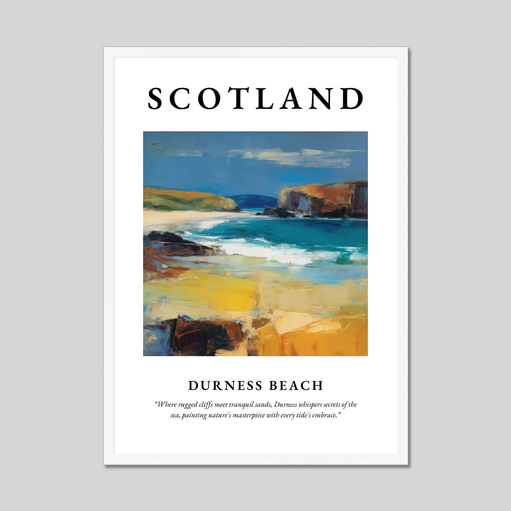 Durness Beach - Framed Poster Print