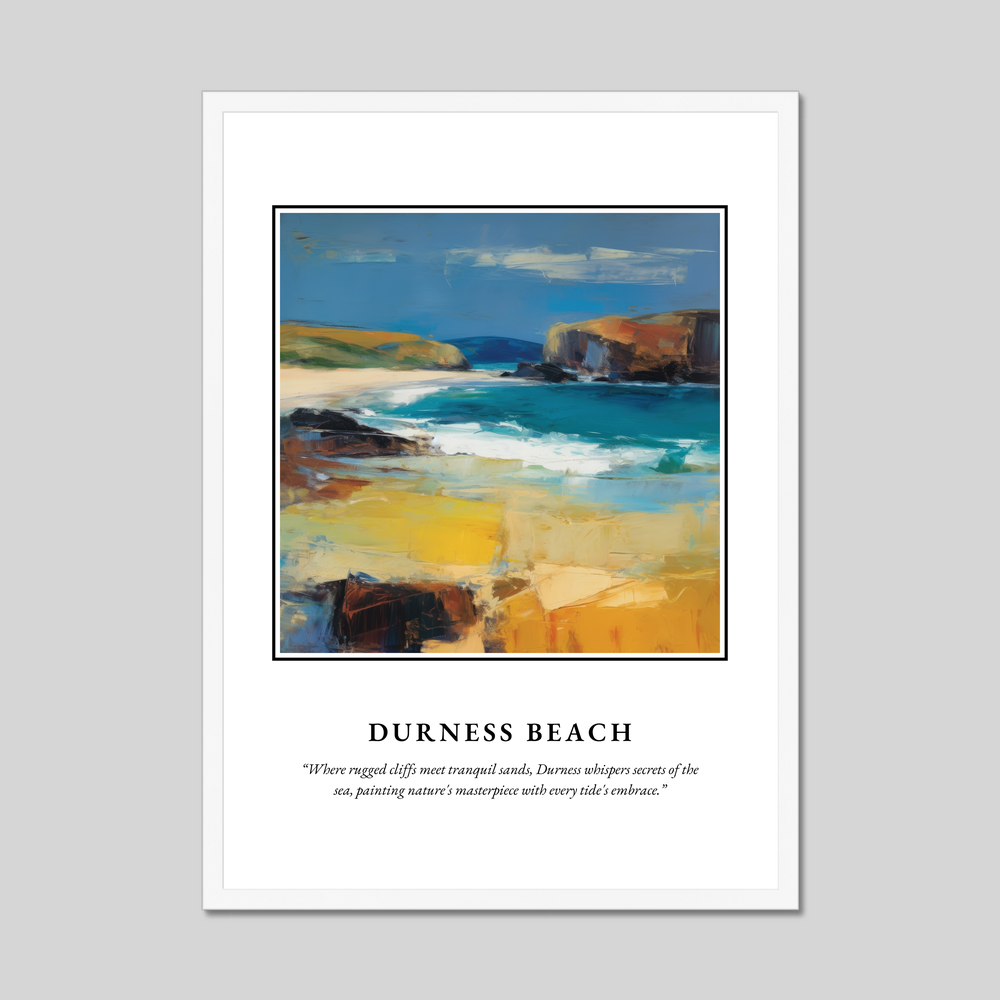 Durness Beach - Framed Poster Print