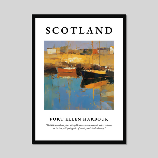 Port Ellen Harbour - Framed Poster Print