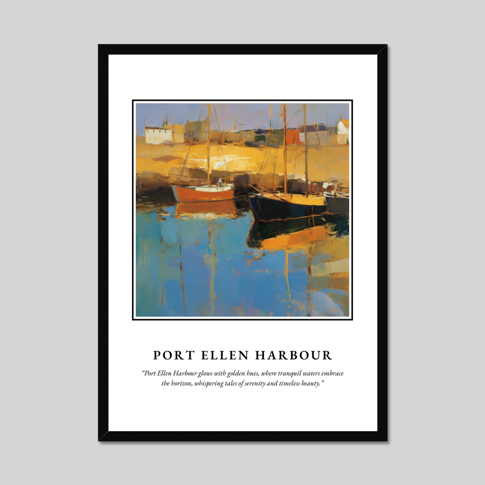 Port Ellen Harbour - Framed Poster Print