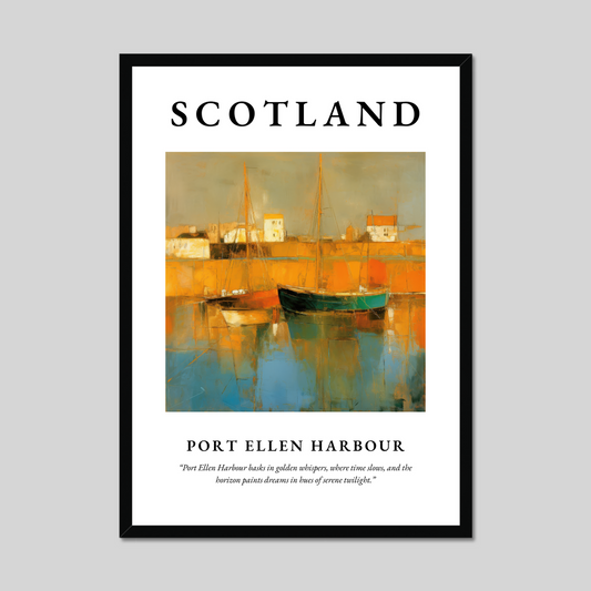 Port Ellen Harbour - Framed Poster Print