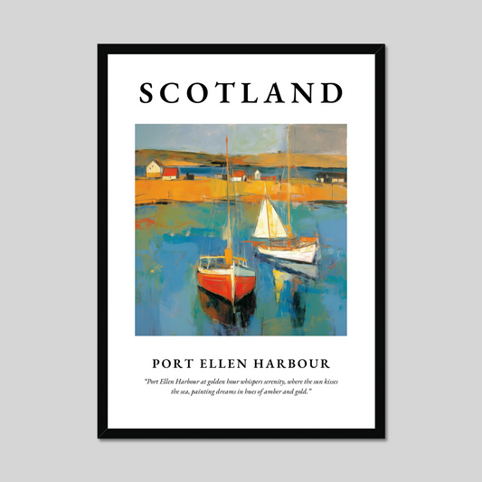 Port Ellen Harbour - Framed Poster Print