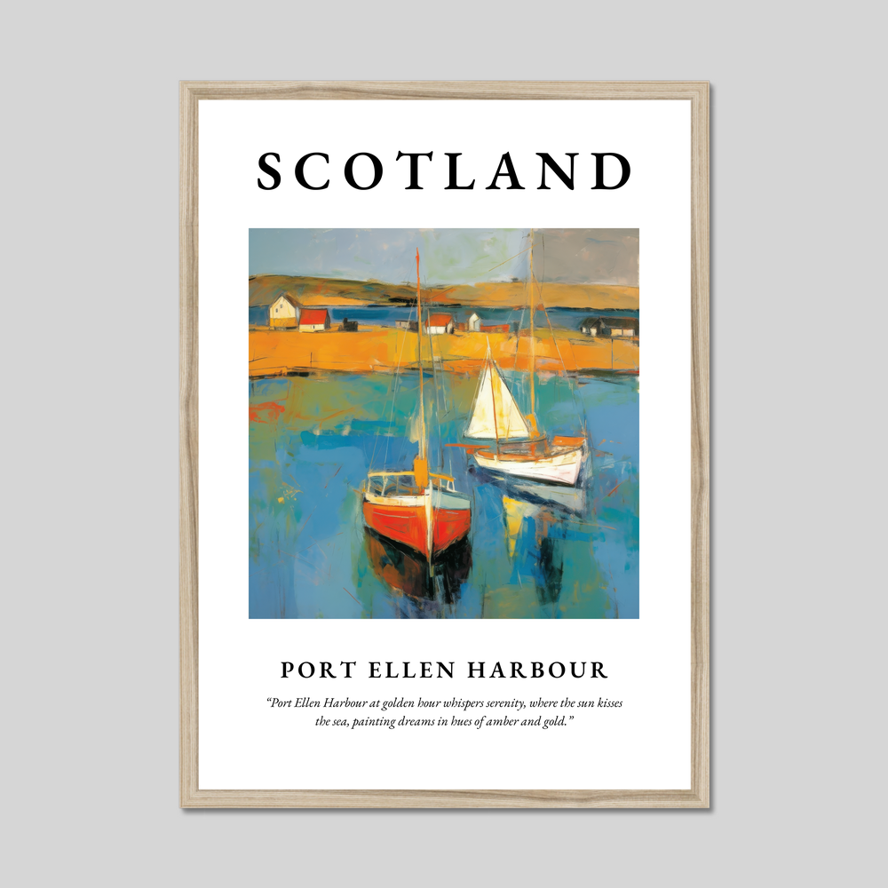 Port Ellen Harbour - Framed Poster Print