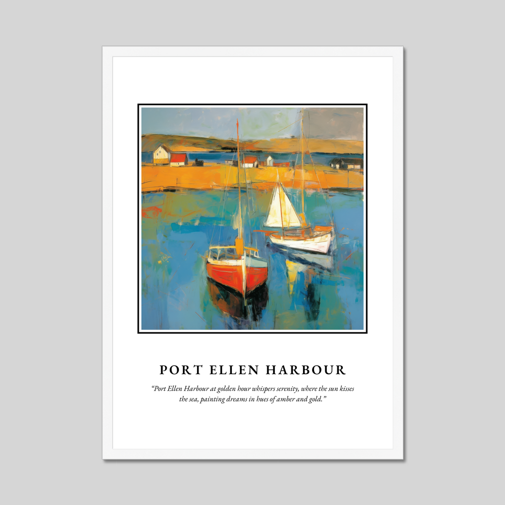 Port Ellen Harbour - Framed Poster Print