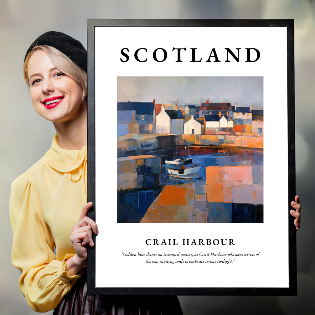 Crail Harbour - Framed Poster Print