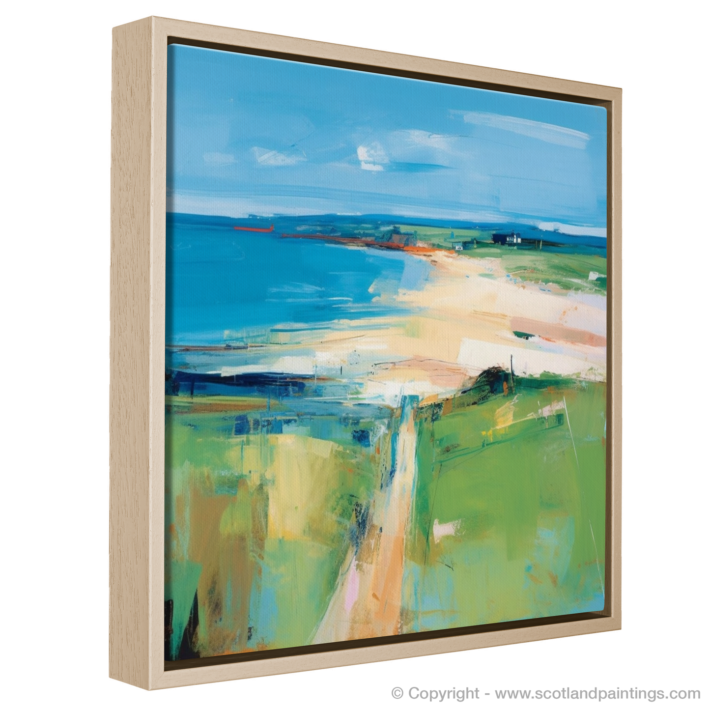 Dancing Waves and Vibrant Shores: An Abstract Impression of Gullane Beach