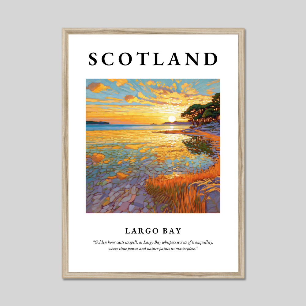 Poster in a natural frame with the word Scotland