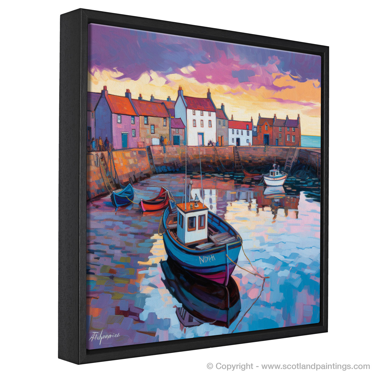 Twilight Harbour Symphony: A Modern Impression of Pittenweem Fife