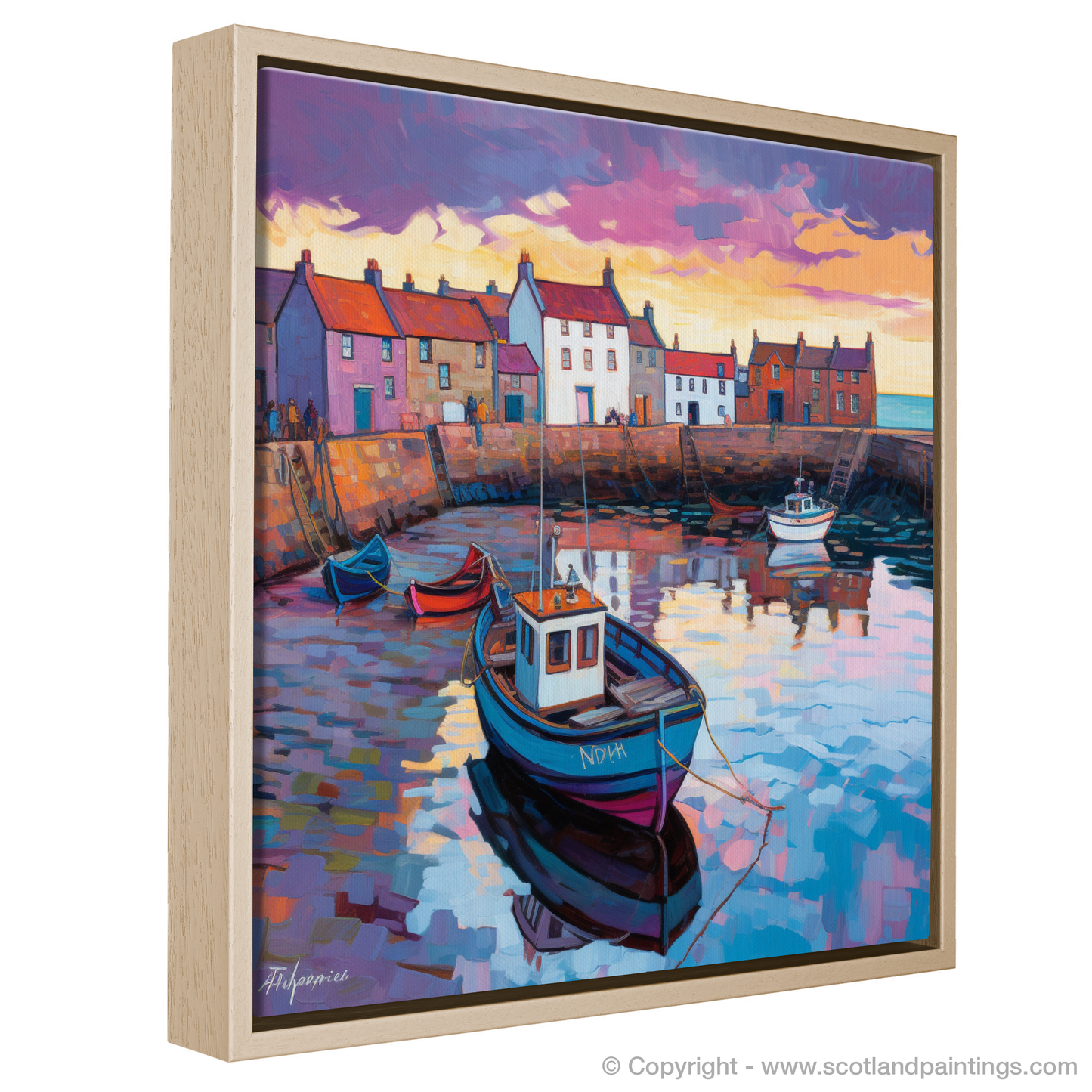 Twilight Harbour Symphony: A Modern Impression of Pittenweem Fife