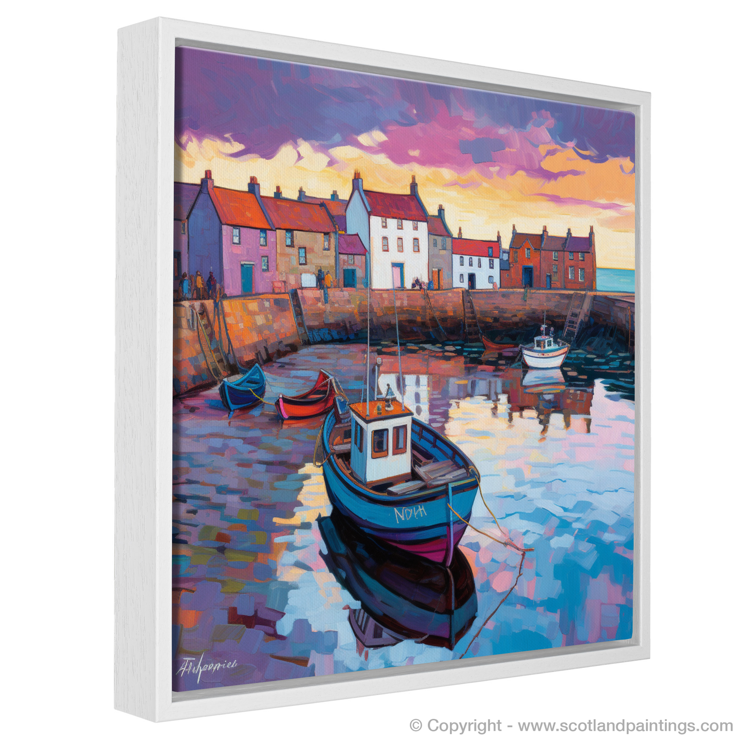 Twilight Harbour Symphony: A Modern Impression of Pittenweem Fife