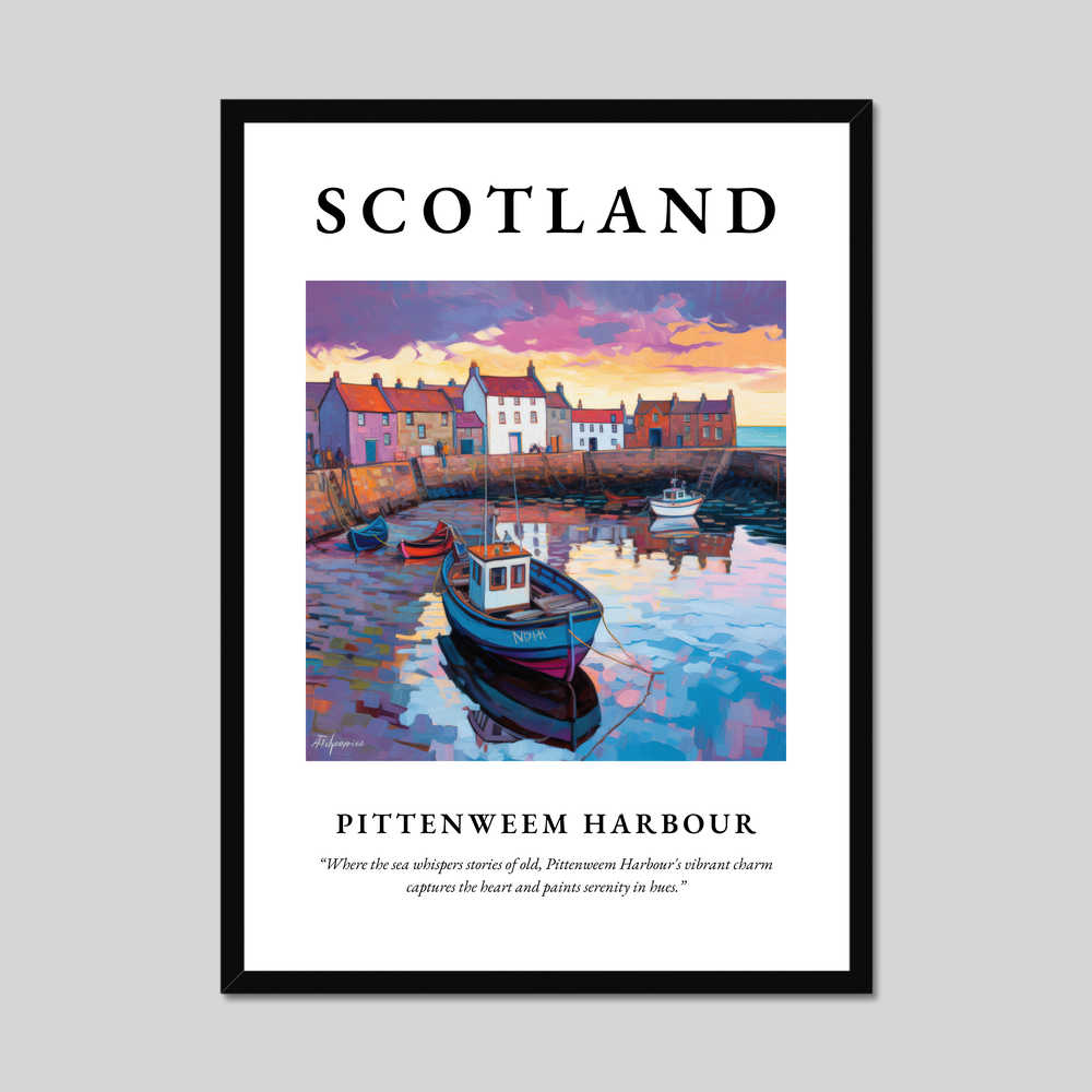 Poster of Pittenweem Harbour, Scotland.