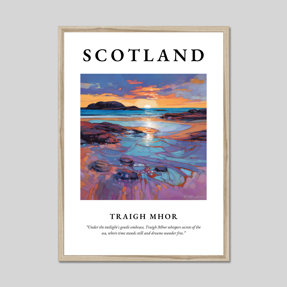 Poster in a natural frame with the word Scotland