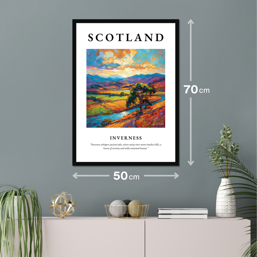 Poster of Inverness hanging on a wall