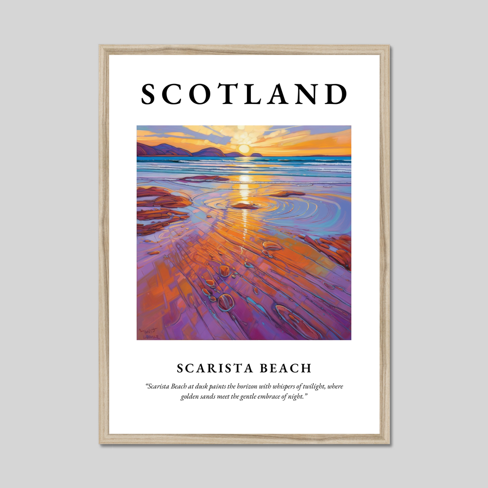 Poster in a natural frame with the word Scotland