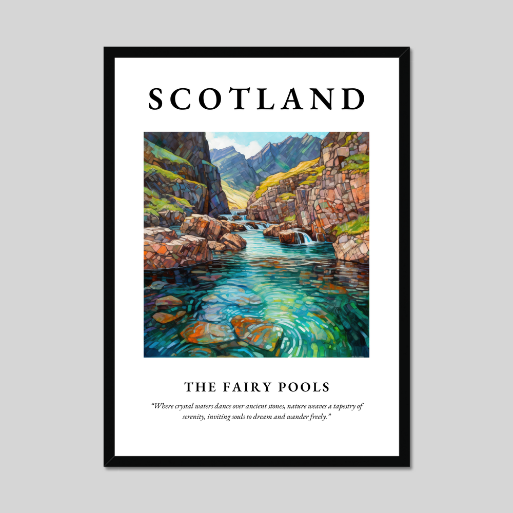 Poster of The Fairy Pools, Scotland.