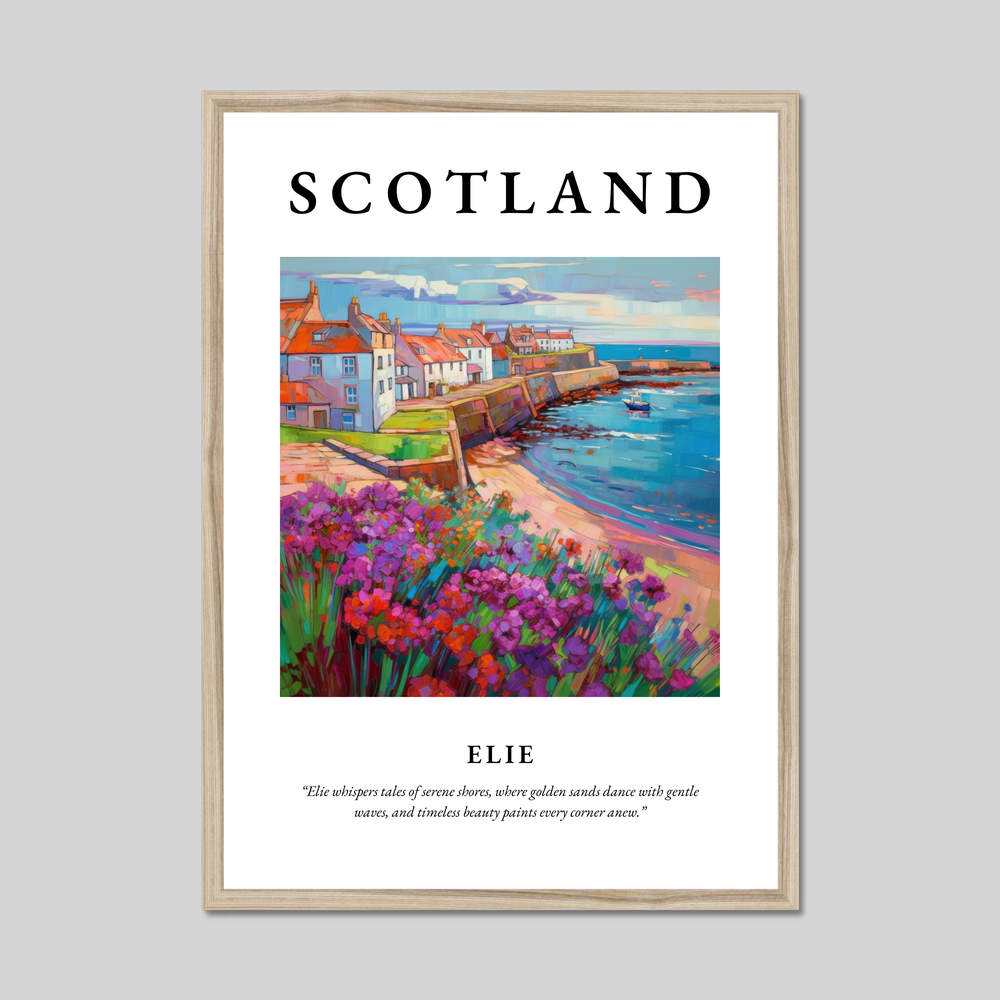 Poster in a natural frame with the word Scotland