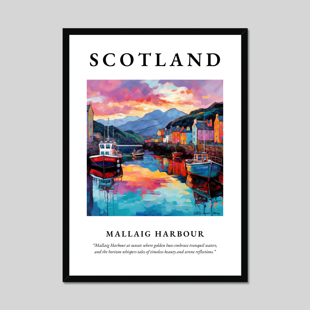 Poster of Mallaig Harbour, Scotland.