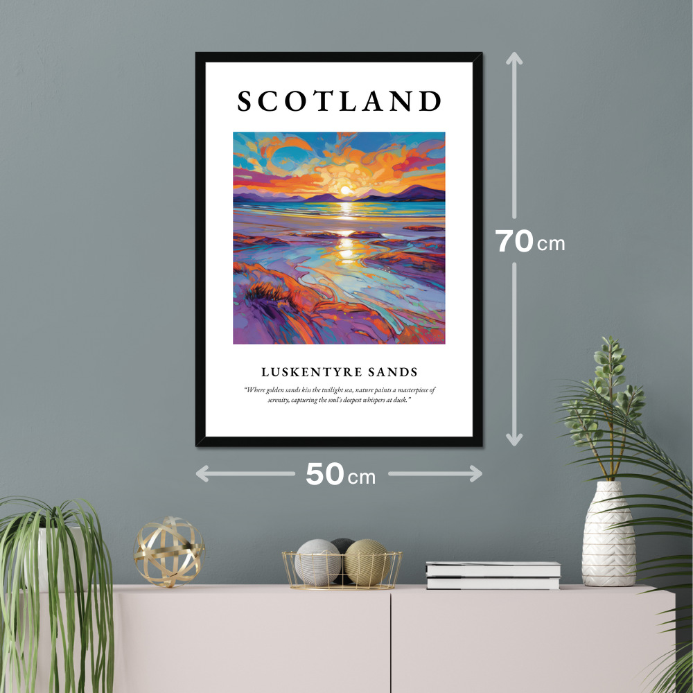 Poster of Luskentyre Sands hanging on a wall