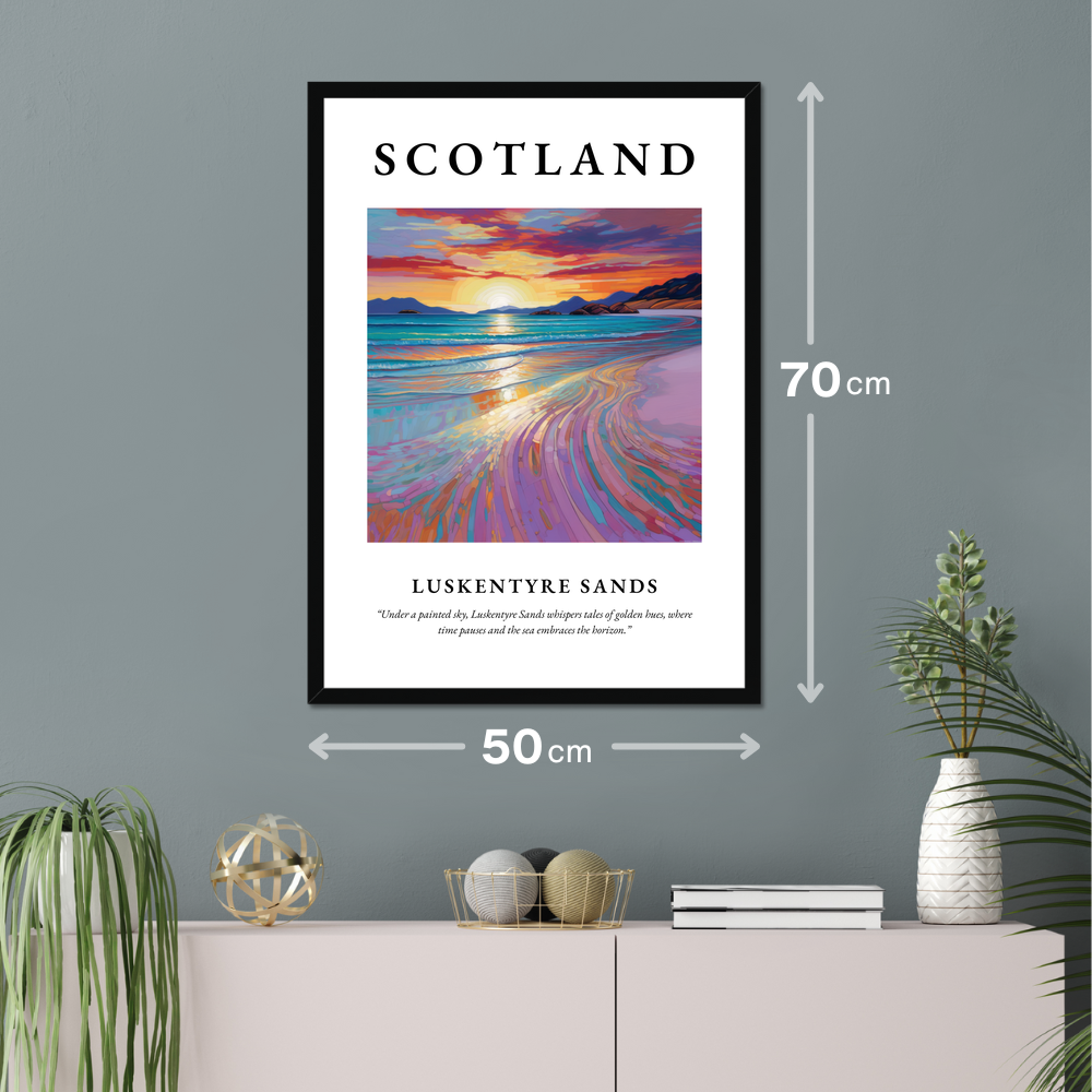 Poster of Luskentyre Sands hanging on a wall