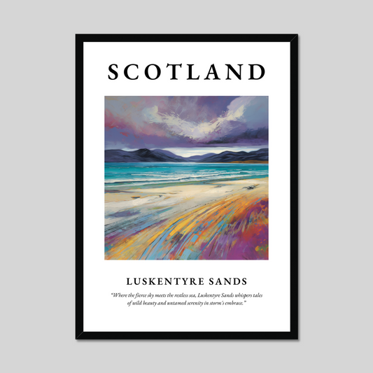 Poster of Luskentyre Sands, Scotland.