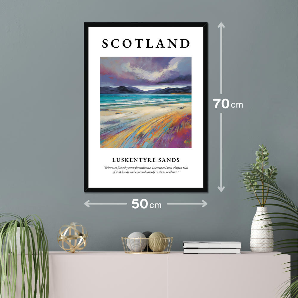 Poster of Luskentyre Sands hanging on a wall